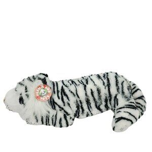 Peek-A-Boo Toys White Bengal Tiger 24 in Plush Blue Eyes Stuffed Animal Wildlife